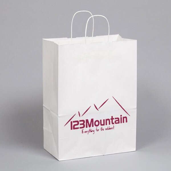 White Kraft Paper Custom PRINTED Sh